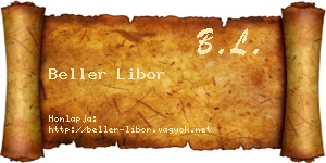 Beller Libor névjegykártya